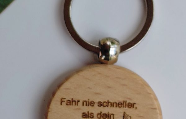 Schlüsselanhänger Holz, rund