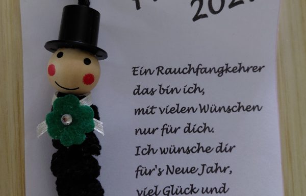 Glückswürmchen „Prosit Neujahr“