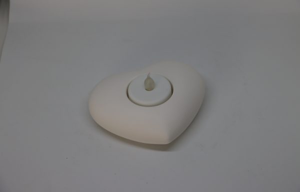 Teelichthalter Herzform mit Kontur