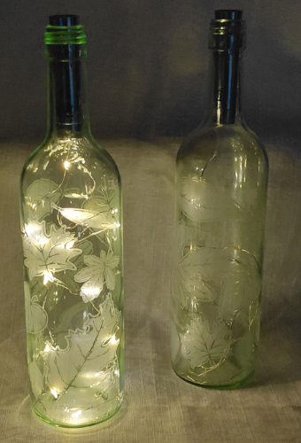 Flasche Herbstblätter