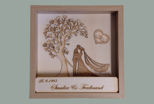 Montage 3D Hochzeit elegant