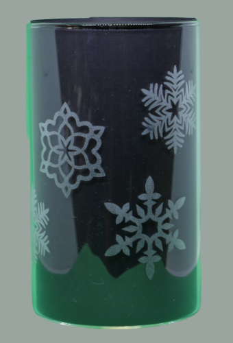 Motivglas Schneekristalle